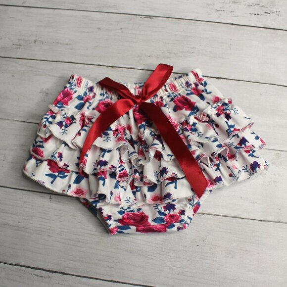 Baby Girl's Rumba Bubble Shorts Size 6-9 Months Floral Bloomers - Picture 1 of 5